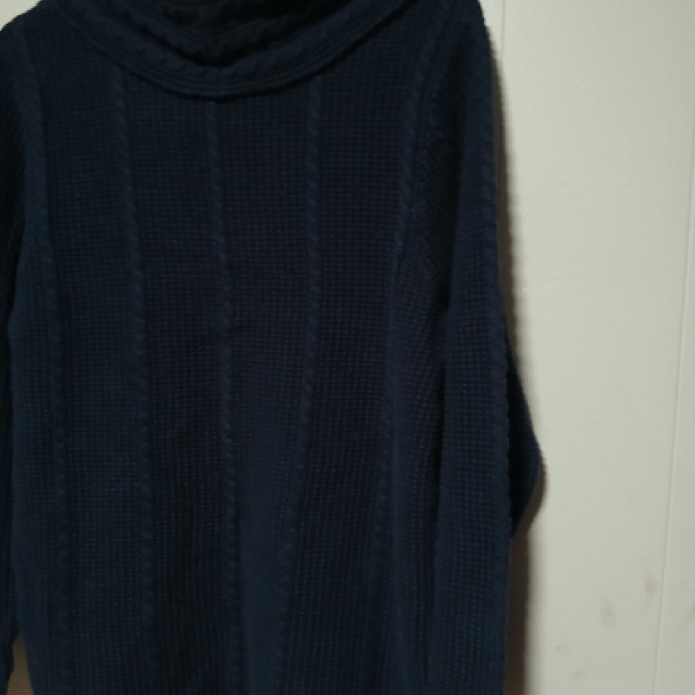 Jeanne Pierre ladies dark blue Pullover turtleneck sweater. Size XL - Picture 9 of 14